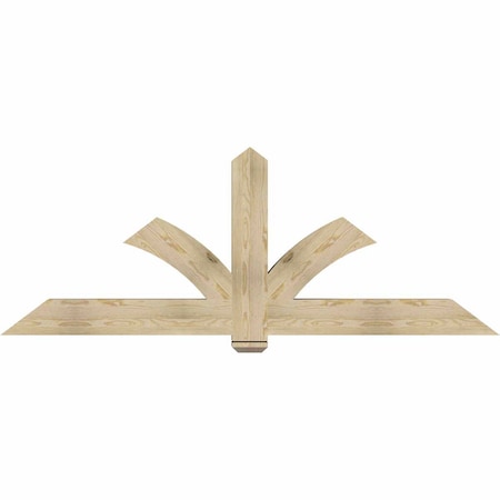 Ekena Millwork Redmond Rough Sawn Timber Gable Bracket, Douglas Fir, 84"W x 31"H x 6"D x 6"F, 9/12 Pitch GBW084X31X0606RED00RDF